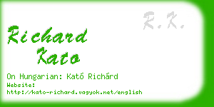 richard kato business card