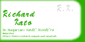 richard kato business card